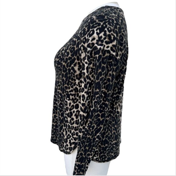 Westbound - Women's Blue White Traced Floral Vine 3/4 Sleeve Blouse Cotton - Picture 5 of 14